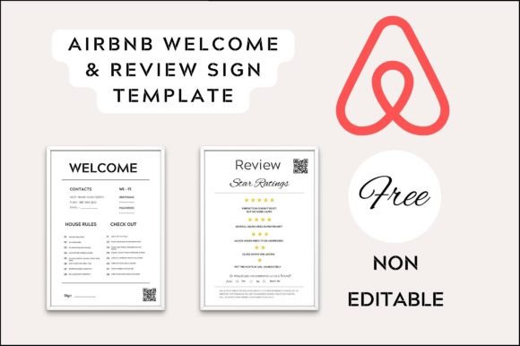 Airbnb Welcome & Review Sign with QR: Elevate Your Guest Experience