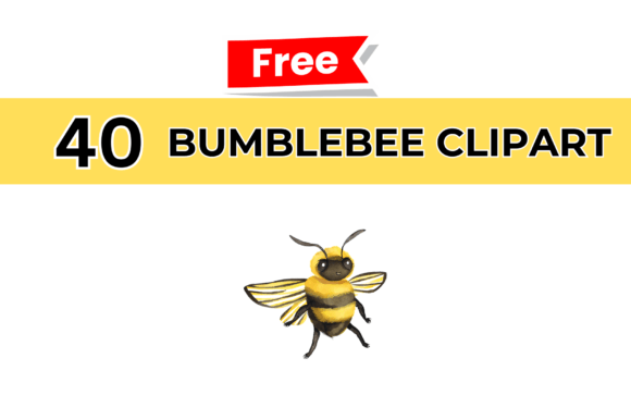 Bumblebee Clipart: 40 High-Resolution PNGs for Creative Projects