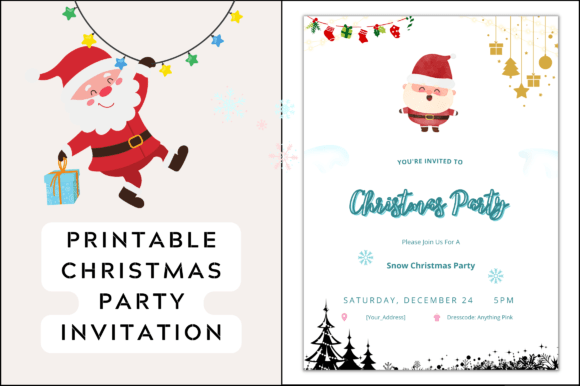 Christmas Invitation Template: Easy Holiday Party Invites