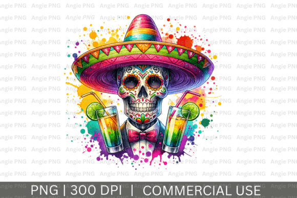 Day of the Dead Sugar Skull PNG Clipart for Your Projects
