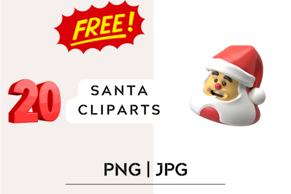 Essential Christmas Visuals: 20 High-Resolution Santa Cliparts
