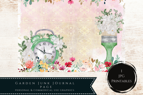 Floral Background, Artist Garden Brush: A Botanical Asset for Makers
