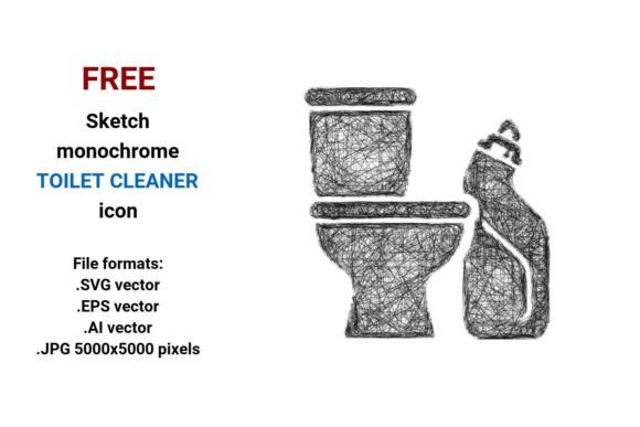 FREE Sketch Toilet Cleaner Icon: A Hand-Drawn Asset for Modern Branding