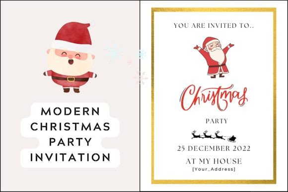 Modern Christmas Party Invitation: Free Templates for a Stylish Holiday